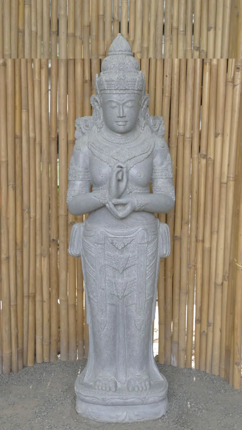  Product image 1 of the product “Standing Sri Dewi. Made from riverstone. Height 180cm ”